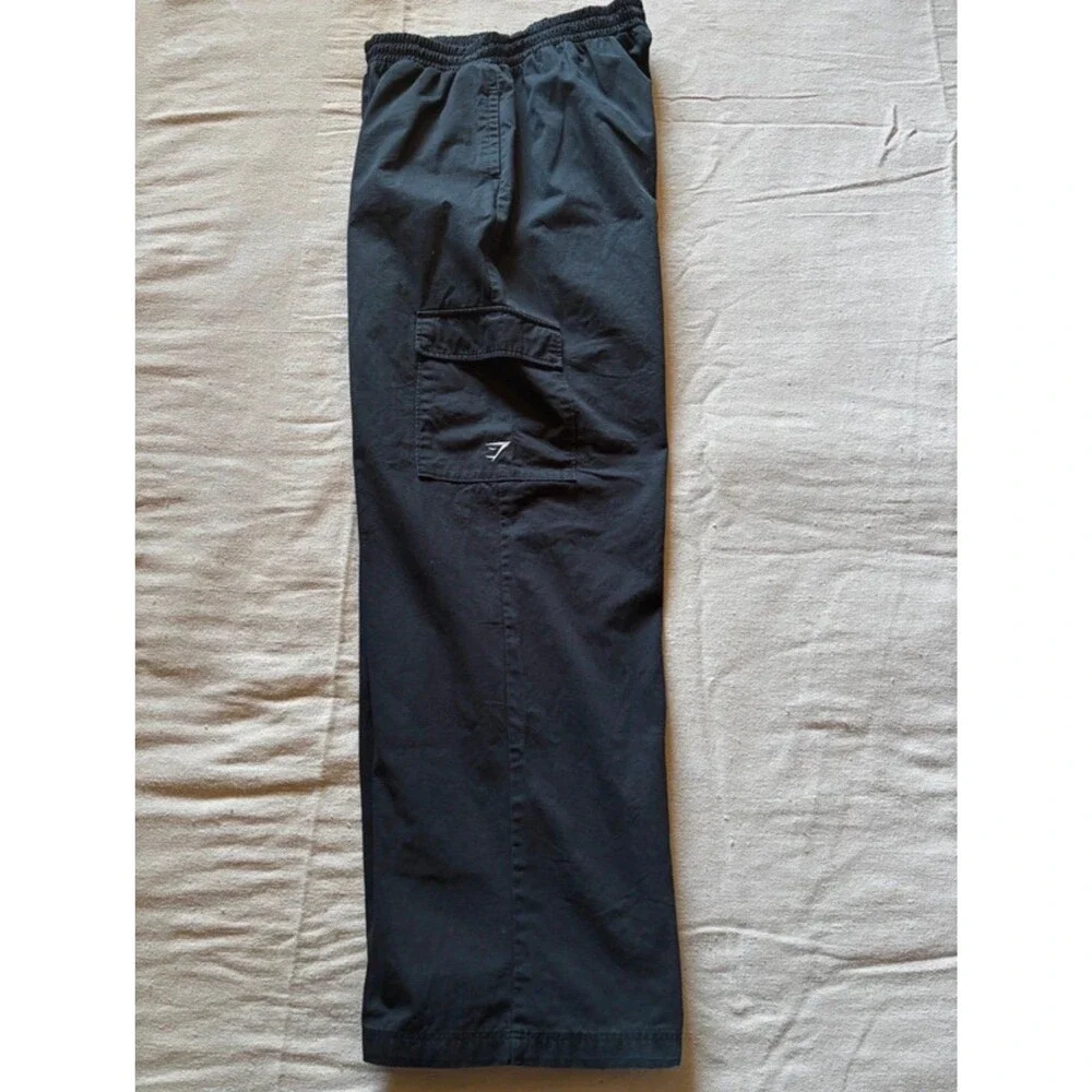 Gymshark Black Cotton Cargo Pants